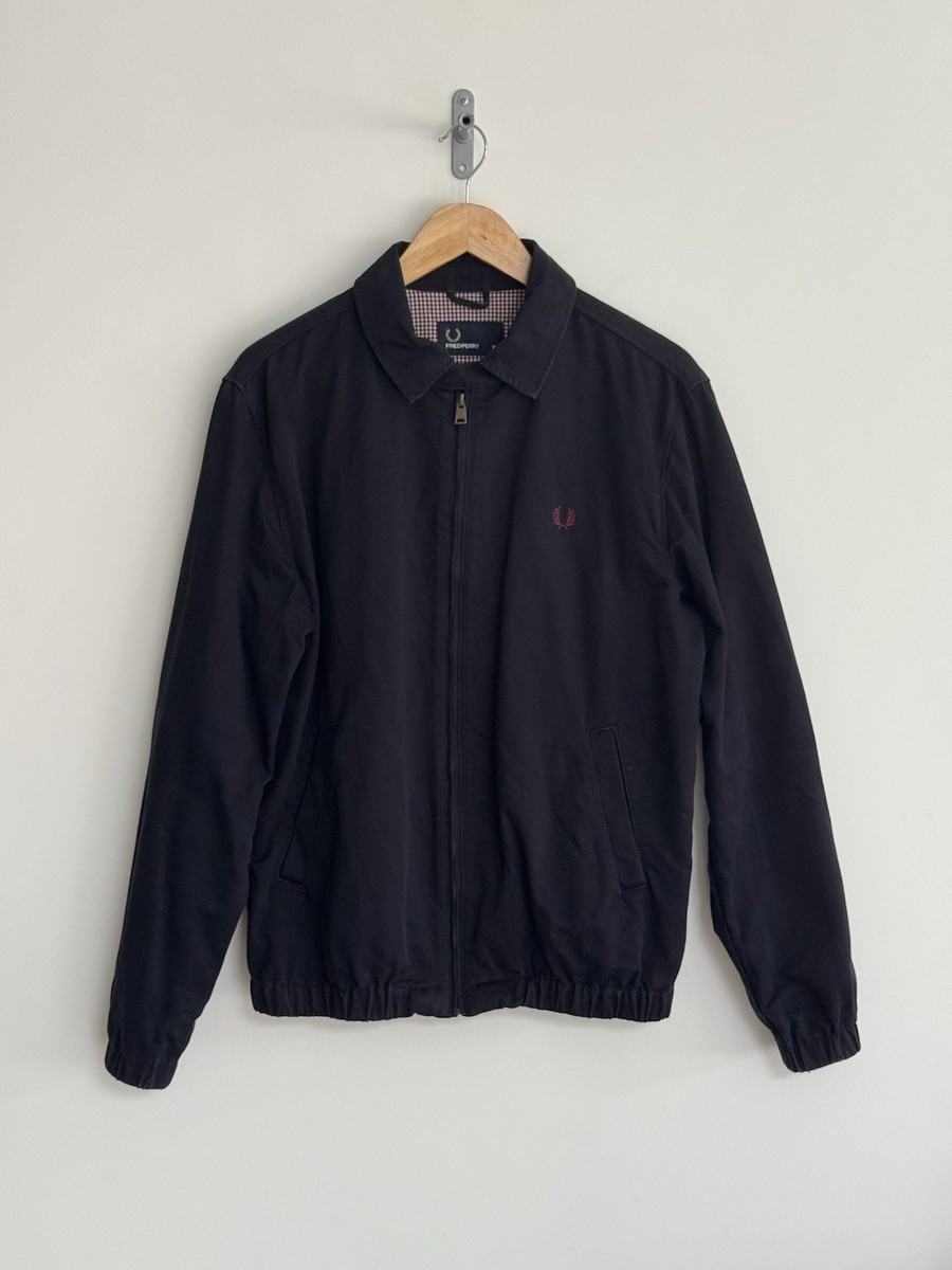 Fred Perry Harrington Bomber Jacket Navy Blue Medium UK