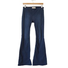 Free People Penny Pull-On Flare Jeans 28 Mid-Rise Bell Bottom Pants Rich Blue