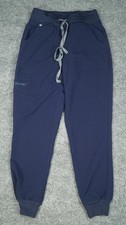FIGS Pants Womens XS Petite Blue Zamora Jogger High Waisted Scrub Bottom Pockets