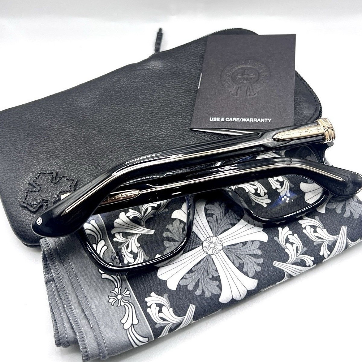 Chrome Hearts Pen 15 Black / 18k Gold Plated Glasses - Box Officer