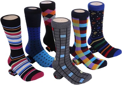Marino Mens Dress Socks - Colorful Funky Socks for Men - Cotton Fashion Patte...