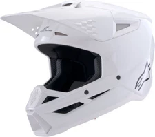 NEW Alpinestars SM3 SOLID Dirt Bike MX Motocross Helmet Gloss White All Sizes
