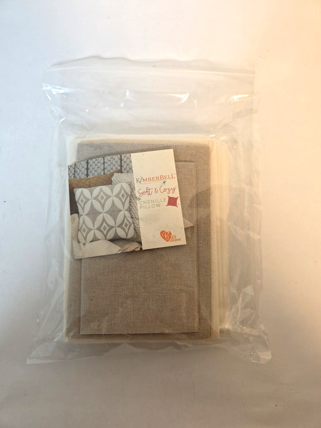 Kimberbell Soft & Cozy Chenille Pillow Cover Kit Bella Box Exclusive Unworked