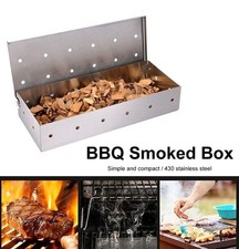 BBQ Smoke Box Stainless Steel For Wood Chips Grill Gas Charcoal Smoker Grills