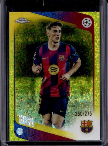2025-26 Topps Chrome UEFA Gavi Yellow Mini-Diamonds Refractor #/275 Barcelona