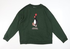 Herrenpullover Sweatshirt UK Größe XL Comic Relief Aardman grün