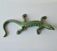 Large Ceramic Green Lizard Figure Ornament Cera D'Art France