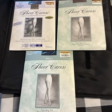 Vintage Worthington SHEER CARESS Control Top Pantyhose Navy Short  Taupe Gray