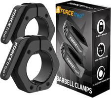 Quick Release Olympic Barbell Clamps Pair with Anti Slip TPR Grip