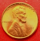 1952-S Lincoln Wheat Cent Penny GEM RED BU From an Original Bank Roll