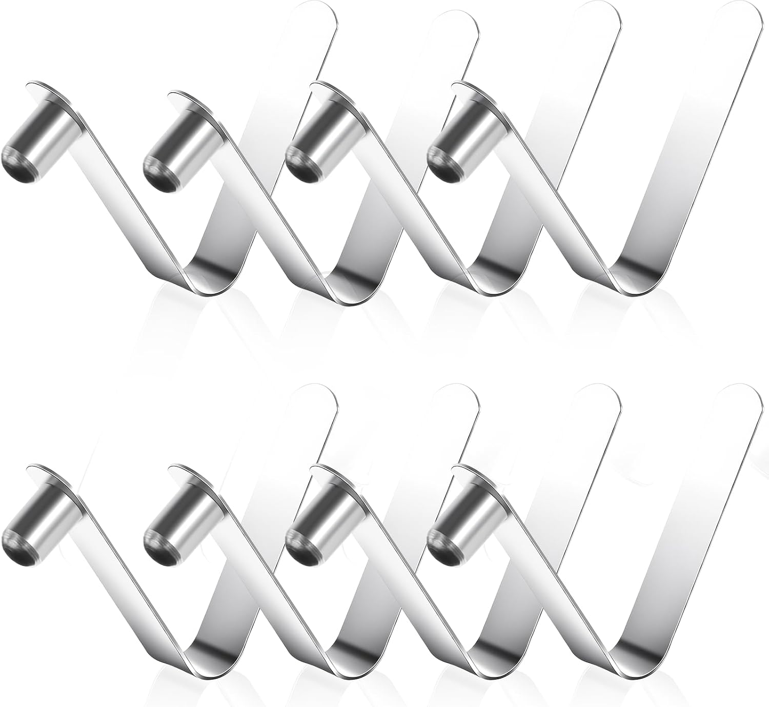 8Pcs Paddle Spring Snap Clips Stainless Steel Tent Pole Push Button ...
