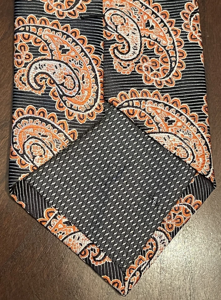 Corbata Alexander Julian Colores Naranja Hecha a Mano Poliéster Hombre Hecha en China Foto 2 de 4