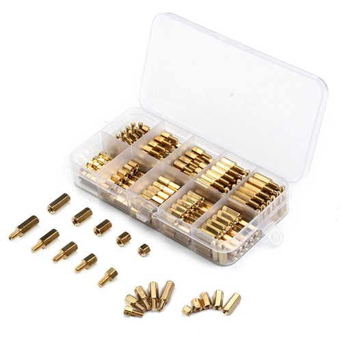 300Pcs M3 Brass Copper Pillar Stand Off Hex Column Spacer Threaded Screw Nut - Picture 23 of 23