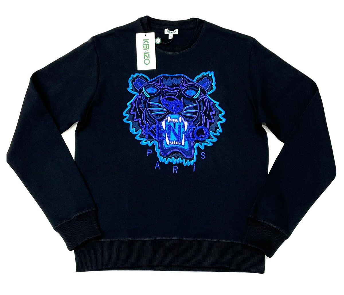 Kenzo Men's Tiger Embroidered Sweatshirt In Black/Purple | eBay Kenzo Men's Tiger Embroidered Sweatshirt In Black/Purple | eBay