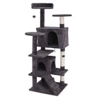 55'' Cat Tree Stand Multi-Level Cat Tower w/ Sisal Scratching Post Dangling Ball