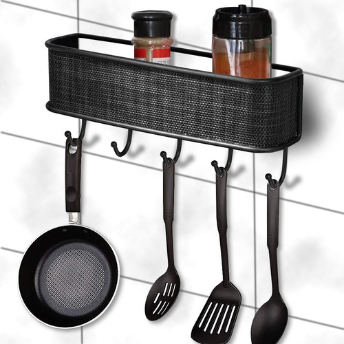Wall Mount Key Rack Hanger Holder 5 Hook Chain Storage Keys Organizer Home Decor - 第 8/14 張圖片