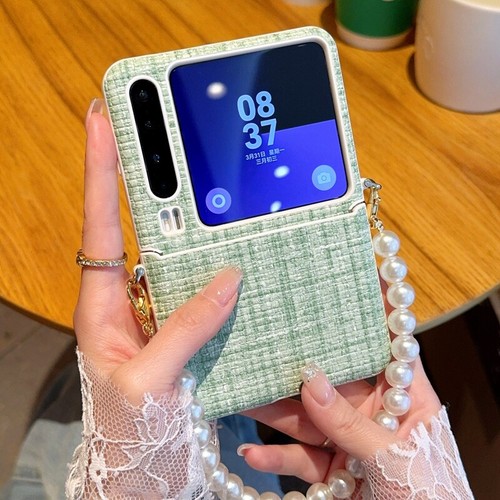 For Huawei Pura X, Luxury Hybrid Woven Pattern Bracelet Fashion Clear Cover Case - Picture 23 of 31