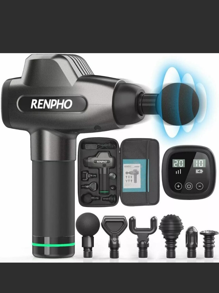 Massage Gun, RENPHO RF-GM168 Upgraded Deep Tissue Muscle