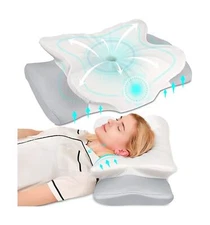 Pulatree Cervical Pillow for Neck Pain Relief, Odorless Contour Memory Foam P...