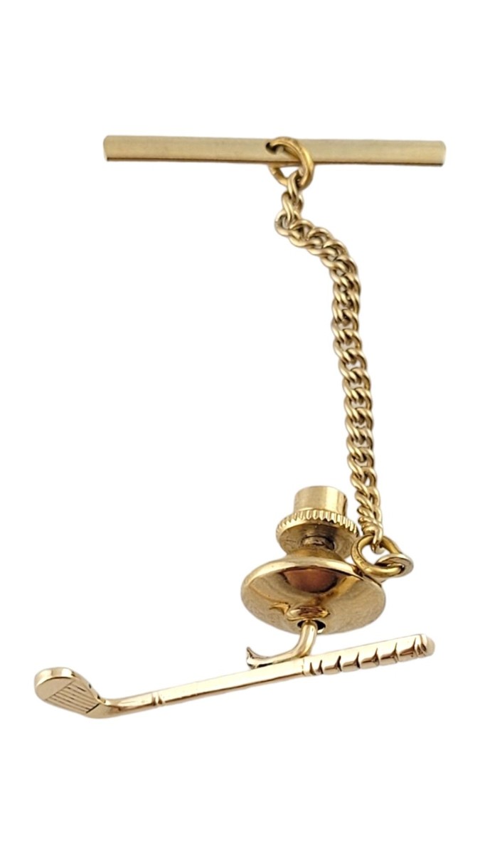 Tiffany & Co. 14K Yellow Gold Golf Club Tie Tack Pin #18180