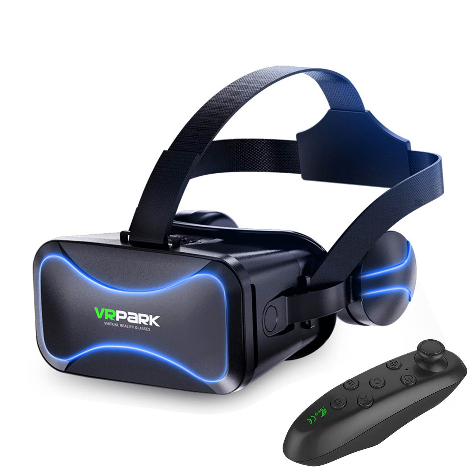 VR Headset with Remote Gamepad 3D Smart VR Goggles for Virtual Reality-image