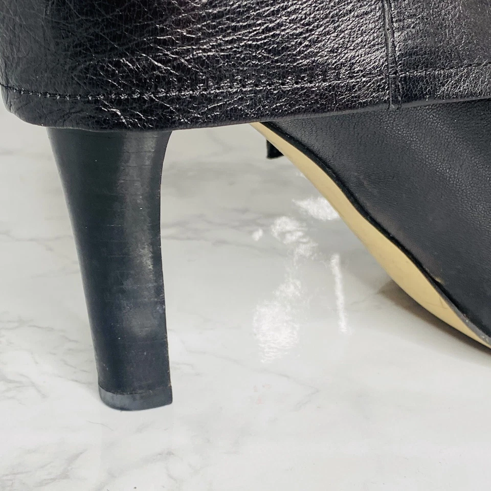 Franco Sarto Alady Cuff Side Zip Leather Ankle Boots Black 7M 7 GREAT Condition - Image 4 of 4