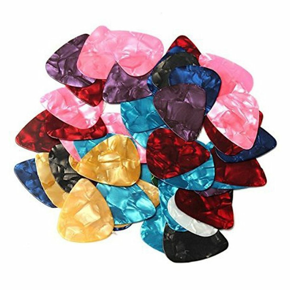 100pcs Guitar Picks Acoustic Electric Thin Plectrums Celluloid Assorted Colors