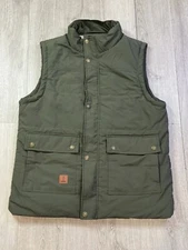 Flygo Men's Winter Warm Outdoor Padded Puffer Vest Thick Large, Army Green 