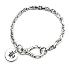 925 Sterling Silver Bold Infinity Knot Circle Charm Chain Bracelet-Multiple Size