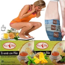 detox tea 2 fat burner tea green tea with Pineapple, slim detox flat