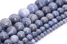 Genuine Natural Blue Coral Beads Grade AAA Round Loose Beads 4/6/8/10/11-12MM