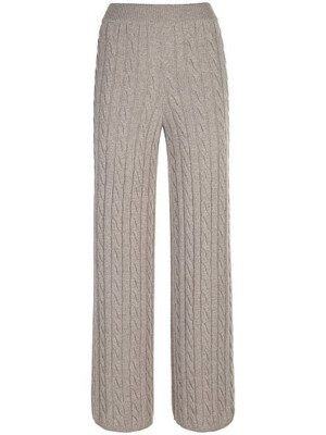 Strickhose Naturmoden Peter Hahn by include 100%Kaschmir Zopfmuster taupe NP299 