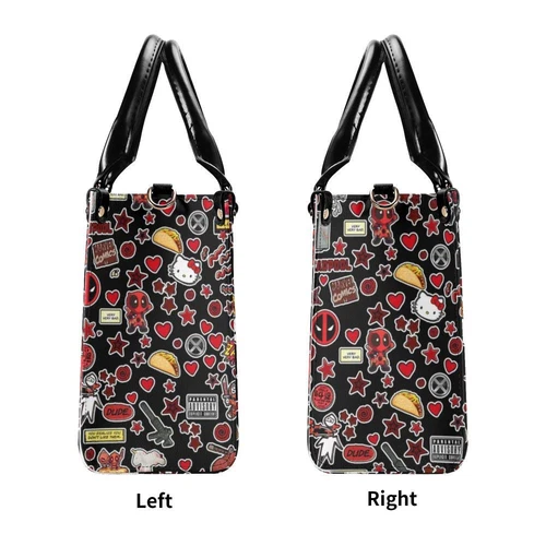 Personalized Deadpool-Luxury Women PU Leather Handbag Halloween Christmas Gift