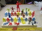 VTG Lot Cowboys Indians Ideal Marx MPC 45mm-60mm Toy Soldiers Army Men A44