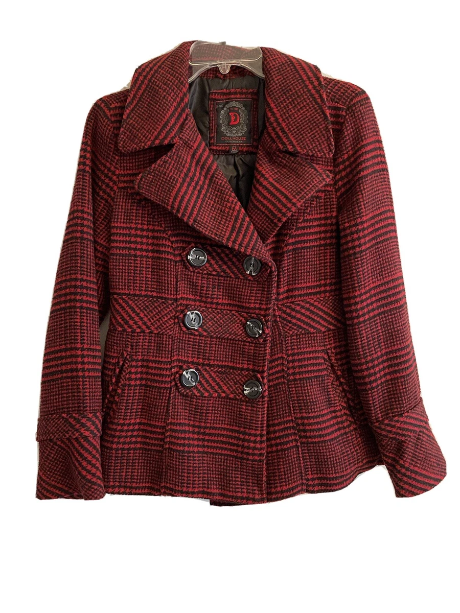 Plaid sales wool peacoat
