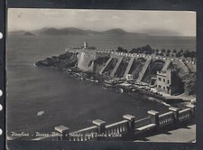 Cartolina Piombino Piazza Bovio e Veduta dell'Isola D'Elba ID381