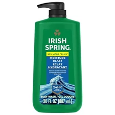 Irish Spring Mens Body Wash, Moisture Blast Body Wash for Men, Feel Fresh 30 oz