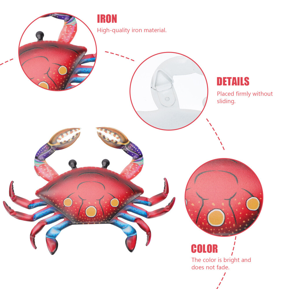 2 Pc Crab Wall Hanging Decoration Iron Home Pendant Metal Art eBay