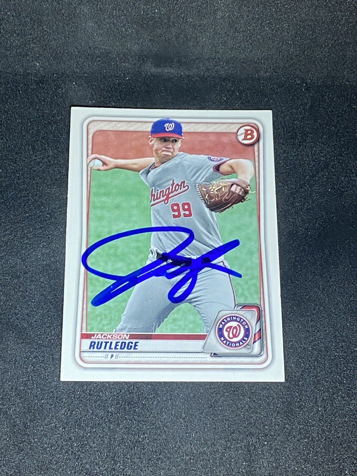 Jackson Rutledge 2020 Bowman Draft #BD177 Washington Nationals Auto ...