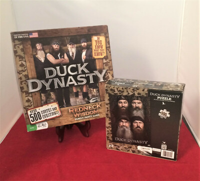 Duck Dynasty Board Game, Open Box, Mostly Still Sealed. Plus 500 Piece Puzzle