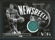 2022-23 ALONZO MOURNING 65/75 JERSEY PANINI NOIR NEWSREELS
