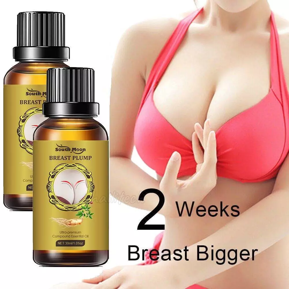 2x Big Bust Breast Massage Enlargement Oil Natural Plant Big Boobs Butt  Enhancer