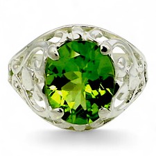 Peridot, 925 Sterling Silver Ladies Ring, SR004