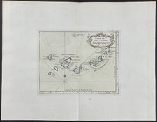 Bellin - Mappa delle Isole Canarie, Spagna - 1764 Le Petit Atlas Maritime