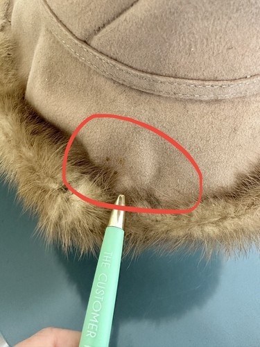 MR JOHN JR. VTG 1960s Womens Camel Fedora Wool Mink Fur Trim Hat Excello 6 3/4 - Picture 14 of 20