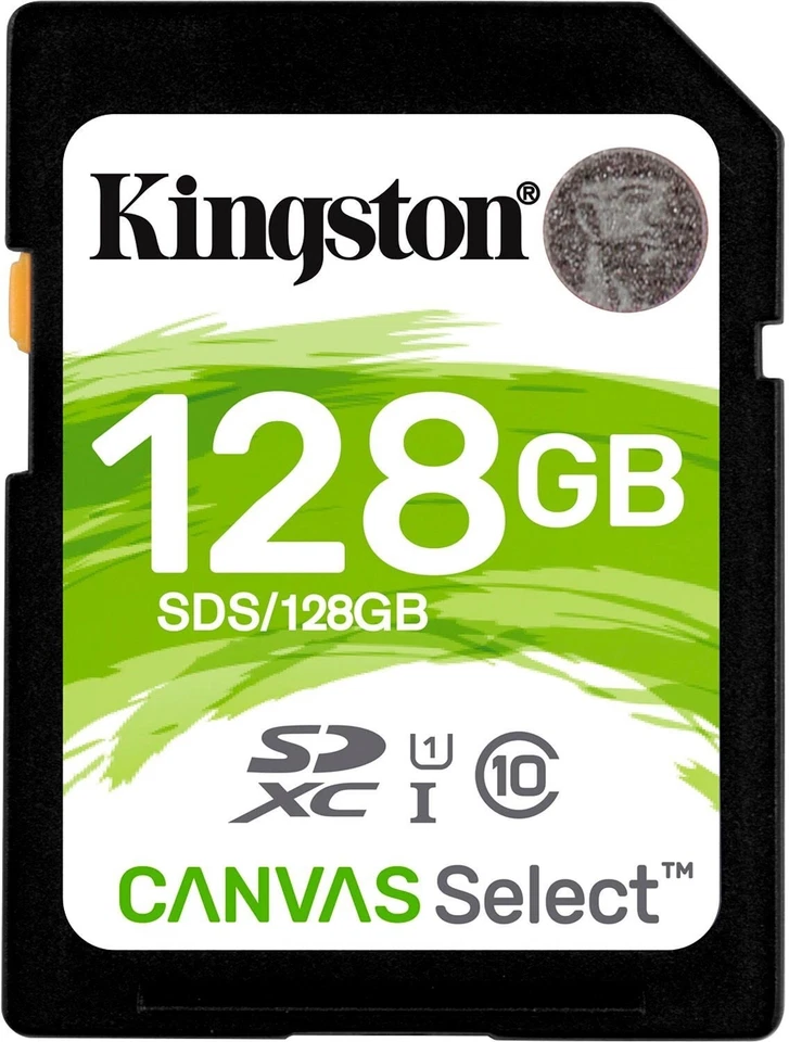 Kingston Canvas Select 128GB SDHC SD Memoria Scheda Classe 10 UHS-I 80MB/S -uk - Immagine 2 di 2