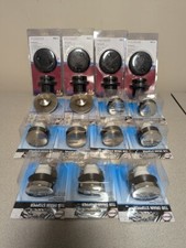 Large Lot of Tub Drain Stoppers in Black Chrome and Brushed Nickel