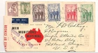 A0531 HIGH VALUE Australia 1940 Censored War FDC Air Cover Scott 141, 125, 184-7