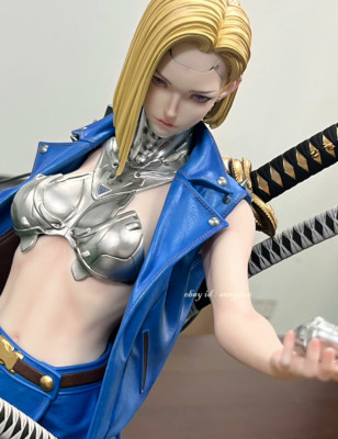 フィギュア シルバー髪 ボディースーツ Fanart- 1/3 cyberpunk Android 18 H58CM Figure Collectible Statue