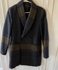 Monoprix Femme Coat 38 Wool Mix Gray